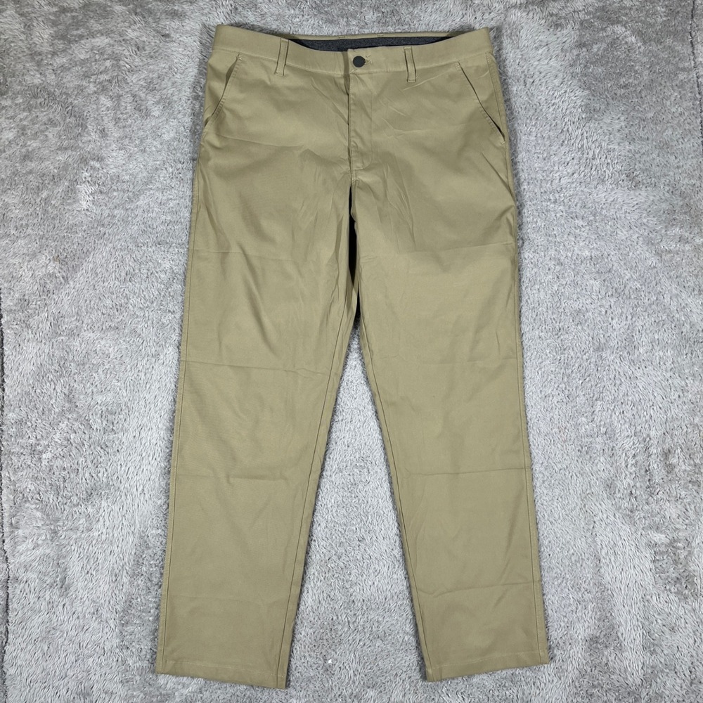 32 Degrees Cool Pants Mens 34x30 Khaki Tan Performance Stretch Twill Trousers